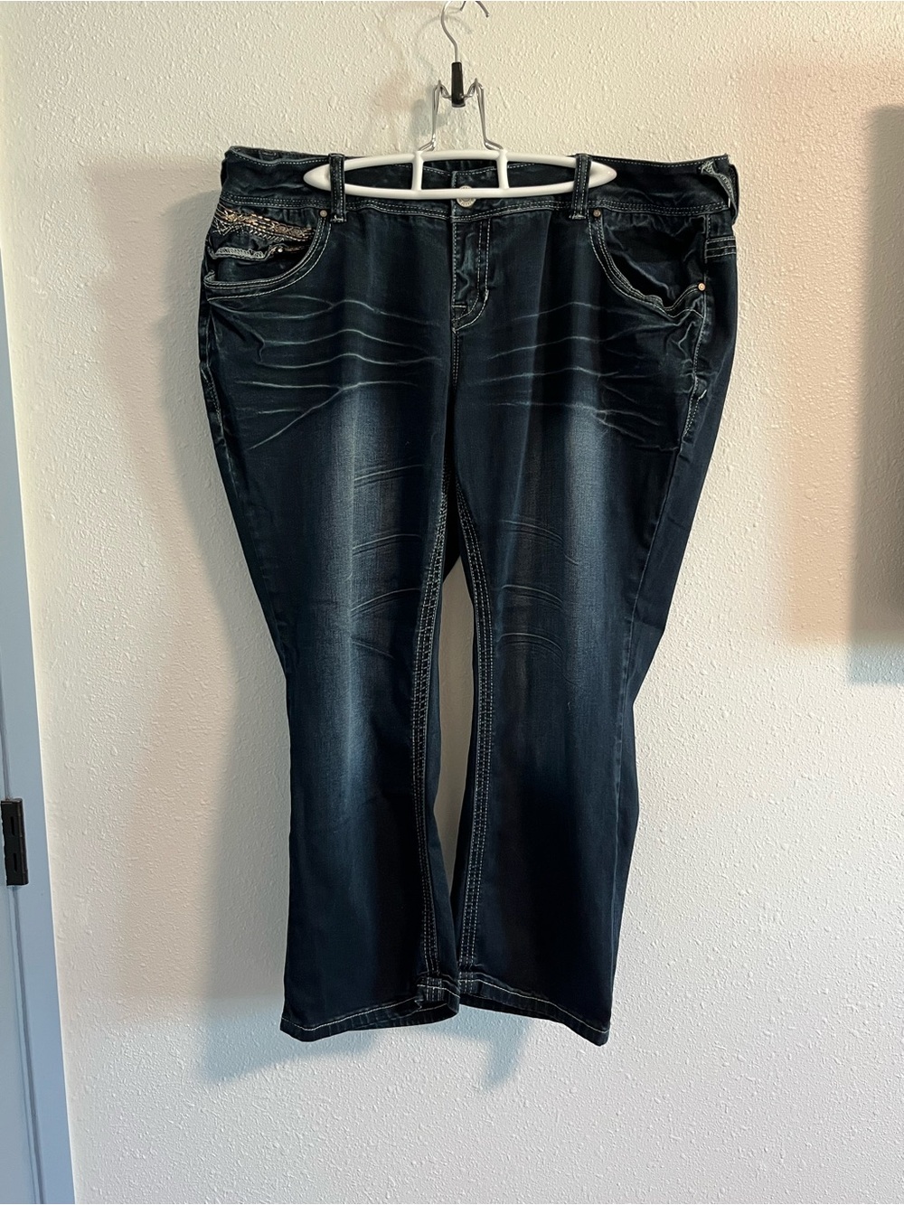 Amethyst Jeans Dark Indigo Cropped Ankle Jeans Size 18